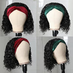 Perruque bouclée naturelle avec différente couleur bandeau 