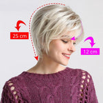 Perruque Blond polaire courte cheveux synthétiques