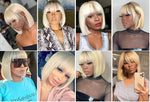 perruque blonde frange