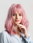 Perruque Rose Carré long cheveux synthétiques