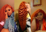 Perruque cheveux roux