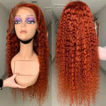 perruque cheveux longs roux