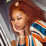 Perruque cheveux roux