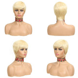 perruque blond court