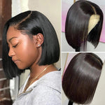 perruque femme noire lisse lace frontale