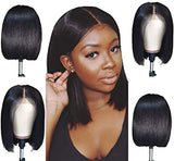 Perruque courte Lace frontale lisse
