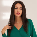 perruque noir femme