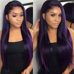 Perruque violet foncé