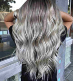 extension cheveux gris claire