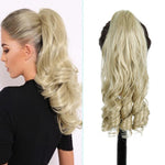 ponytail blond cheveux synthétiques