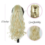 queue de cheval blonde cheveux synthétiques