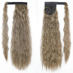 Ponytail blond cendre cheveux synthetiques