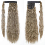 Ponytail blond cendre cheveux synthetiques