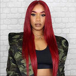 Perruque full lace rouge pour femme noire
