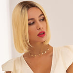 Perruque blond platine
