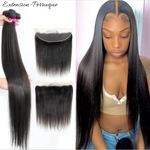 Sublime tissage brésilien lisse avec frontale