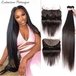 Tissage brésilien lisse avec frontale