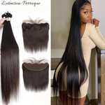Très joli tissage brésilien lisse avec frontale